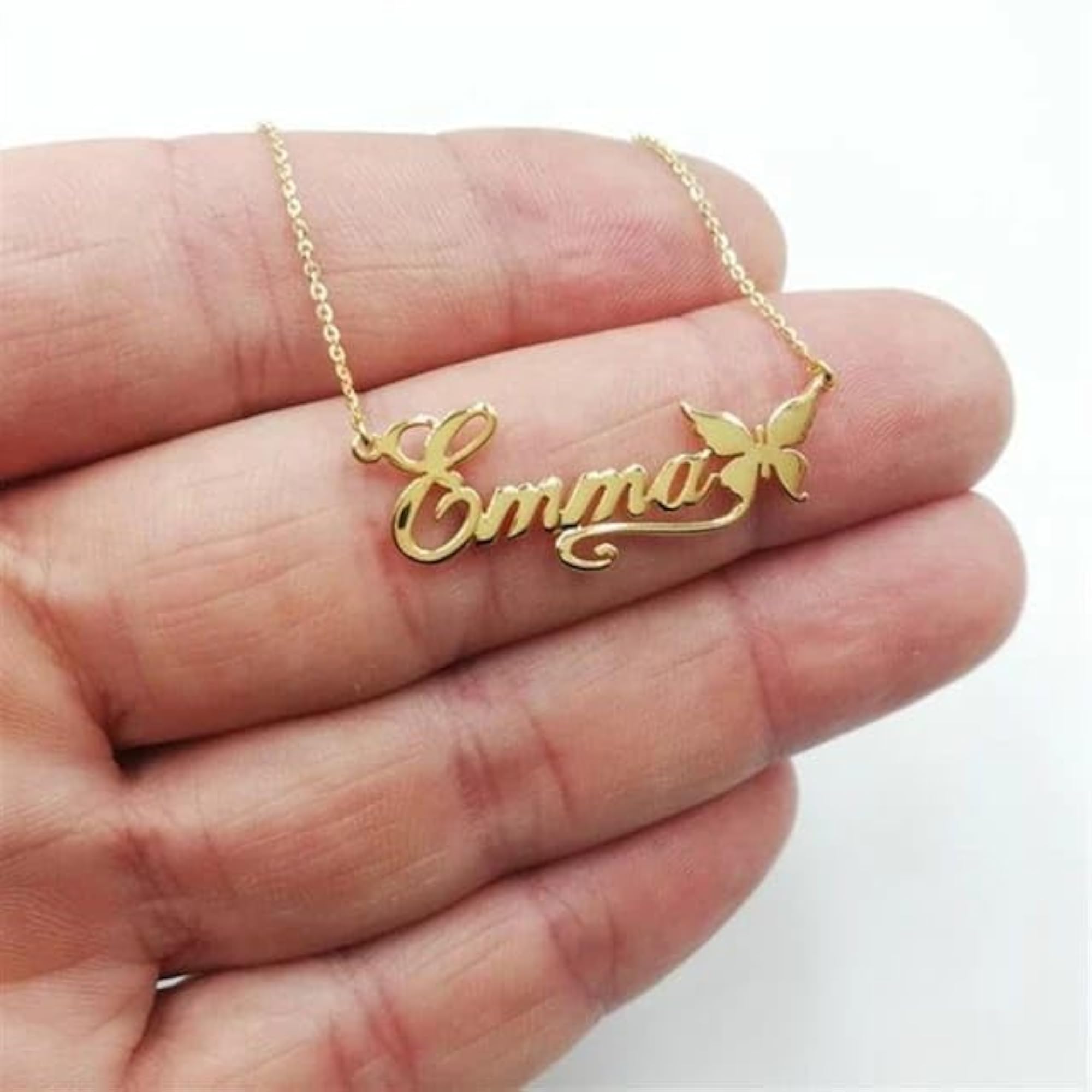 Jennifer Butterfly Personalized Name Necklace for Girls